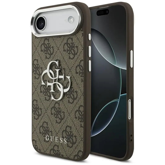 Guess 4G Big 4G Classic Logo dėklas iPhone Air (Ruda / Sidabrinė)