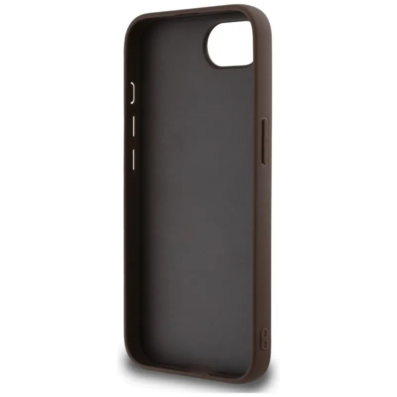 Guess 4G Big Logo – dėklas iPhone 16e (rudas)