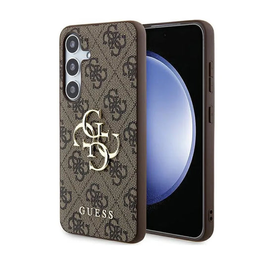 Guess 4G Big Metal Logo dėklas Samsung Galaxy A55 5G (rudos)