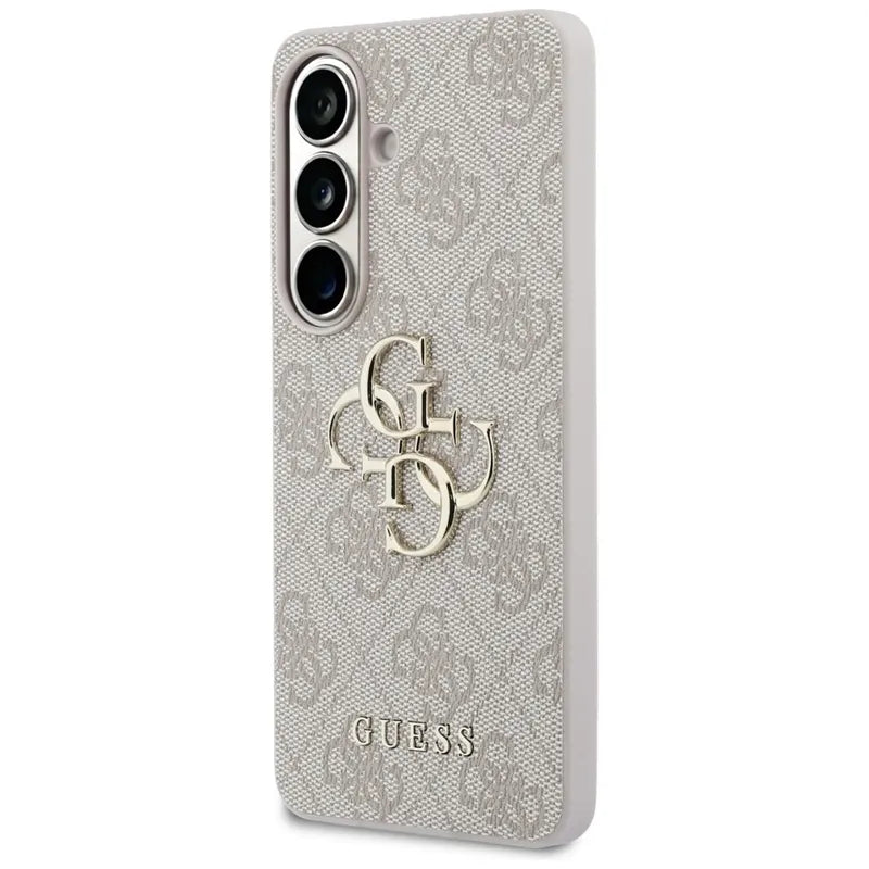 Guess 4G Big Metal Logo dėklas - Samsung Galaxy S26+ (Rožinis)