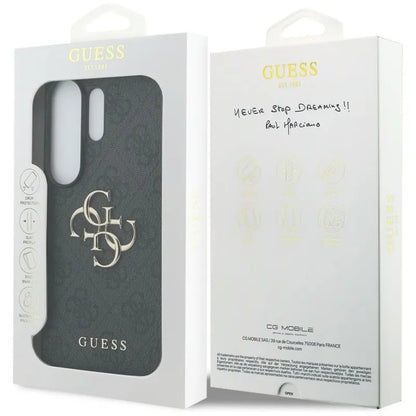 Guess 4G Big Metal Logo dėklas – Samsung Galaxy S26 Ultra (juodas)