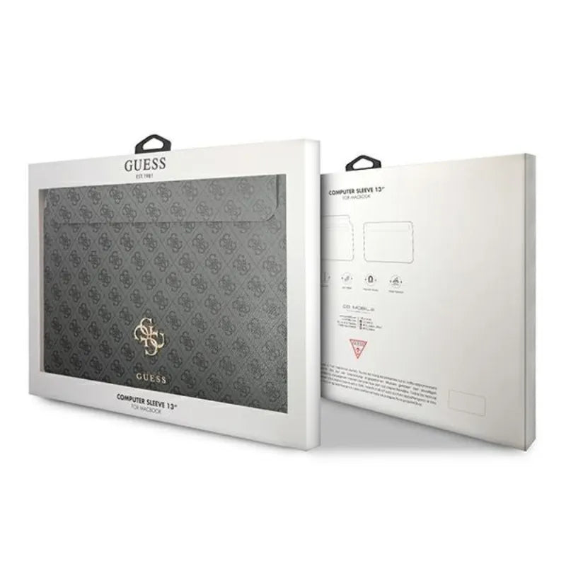 Guess 4G Big Metal Logo kompiuterio dėklas – nešiojamojo kompiuterio dėklas 13 colių (juodas)