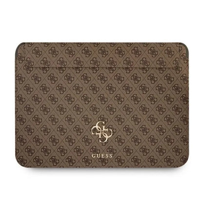 Guess 4G Big Metal Logo kompiuterio dėklas – nešiojamojo kompiuterio dėklas 13" (rudas)