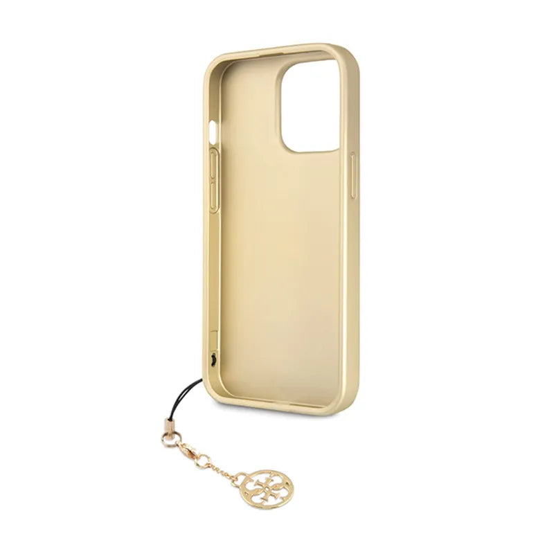 Guess 4G Charms Collection – dėklas, skirtas „iPhone 14 Pro“ (pilkas)