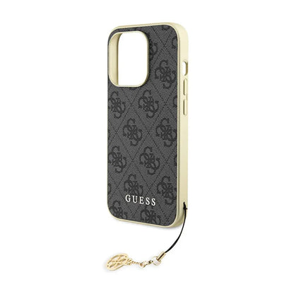 Guess 4G Charms Collection - iPhone 15 Pro dėklas (pilkas)