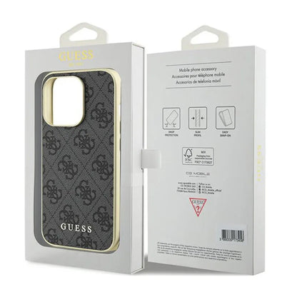 Guess 4G Charms Collection - iPhone 15 Pro dėklas (pilkas)