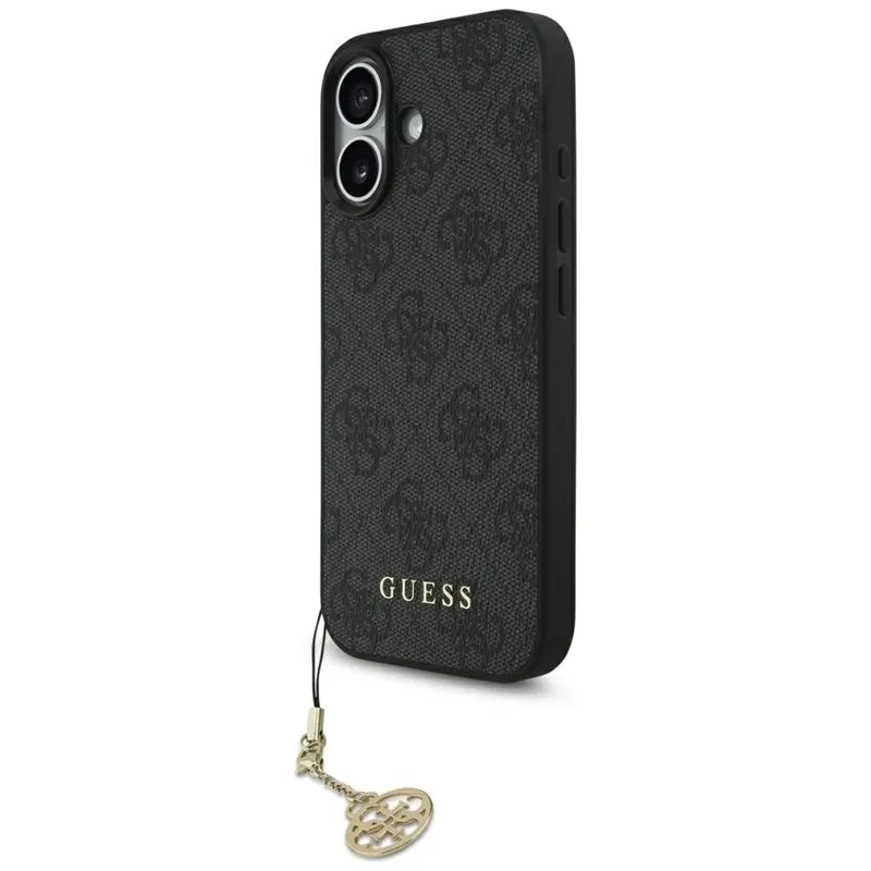 Guess 4G Charms Collection MagSafe – dėklas „iPhone 17“ (juodas)