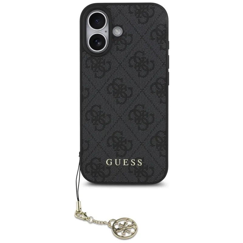 Guess 4G Charms Collection MagSafe – dėklas „iPhone 17“ (juodas)