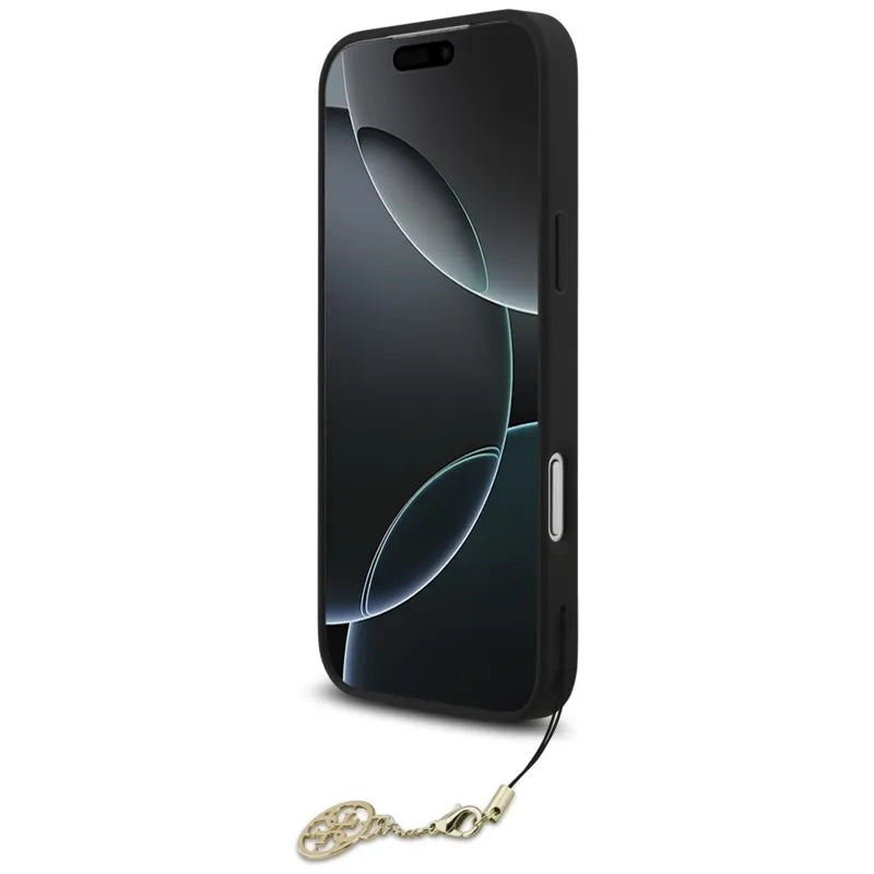 Guess 4G Charms Collection MagSafe - dėklas iPhone 17 Pro Max (juodas)