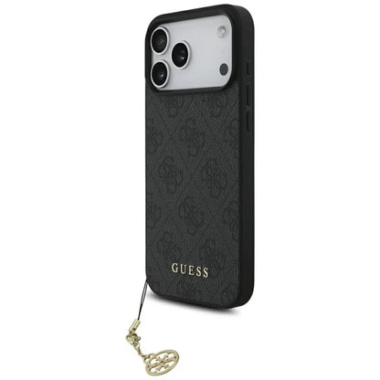 Guess 4G Charms Collection MagSafe - dėklas iPhone 17 Pro Max (juodas)