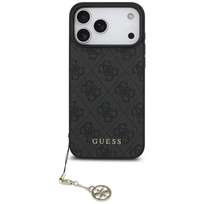 Guess 4G Charms Collection MagSafe - dėklas iPhone 17 Pro Max (juodas)