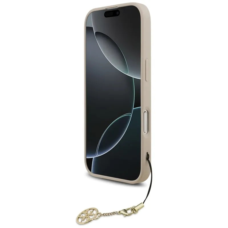 Guess 4G Charms Collection MagSafe – dėklas iPhone 17 (rožinis)