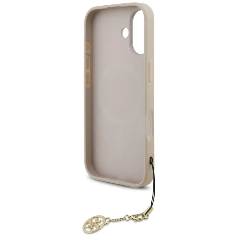 Guess 4G Charms Collection MagSafe – dėklas iPhone 17 (rožinis)