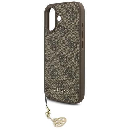 Guess 4G Charms Collection MagSafe – dėklas iPhone 17 (ruda)