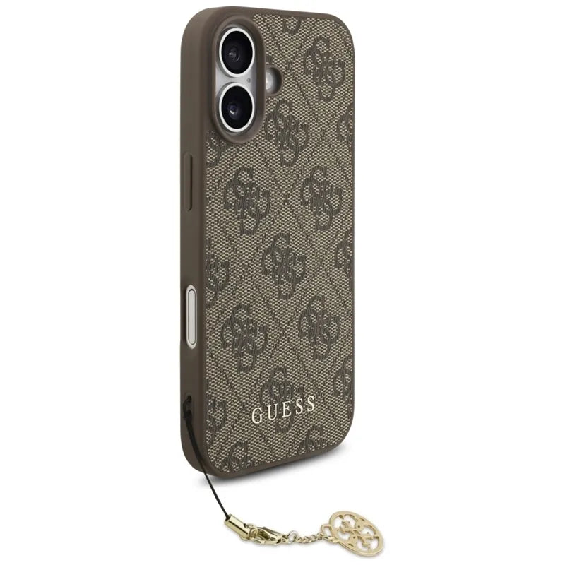 Guess 4G Charms Collection MagSafe – dėklas iPhone 17 (ruda)