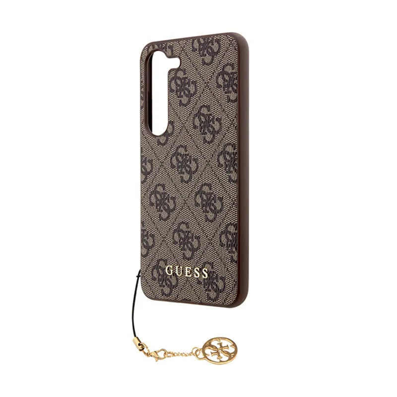 Guess 4G Charms kolekcija – Dėklas Samsung Galaxy A35 5G (rudas)