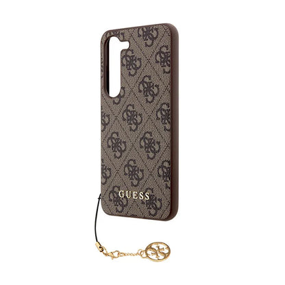 Guess 4G Charms kolekcija – Dėklas Samsung Galaxy A35 5G (rudas)
