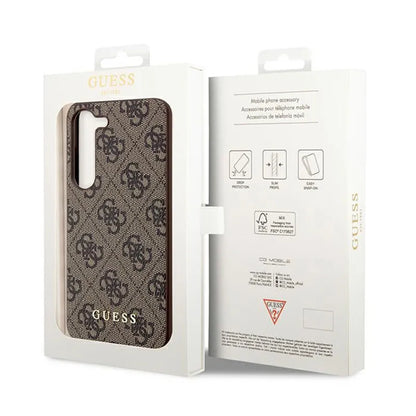 Guess 4G Charms kolekcija – Dėklas Samsung Galaxy A35 5G (rudas)