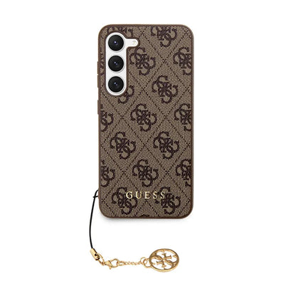 Guess 4G Charms kolekcija – Dėklas Samsung Galaxy A35 5G (rudas)