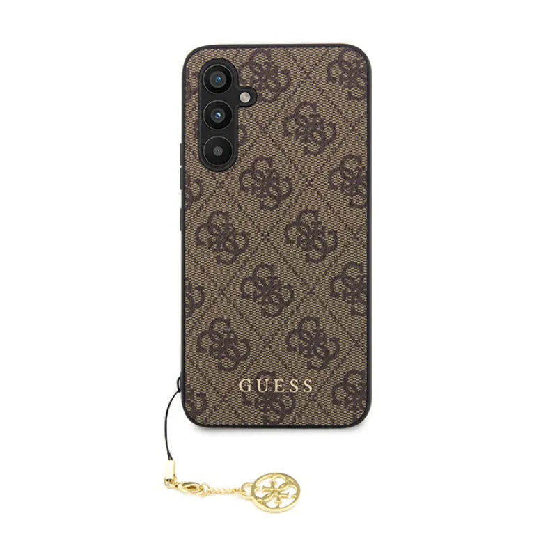Guess 4G Charms kolekcija – dėklas Samsung Galaxy S23 FE (rudas)