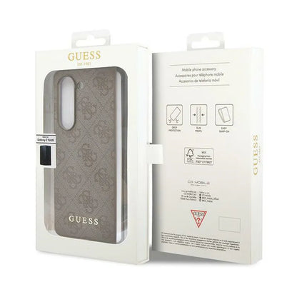 Guess 4G Charms kolekcija – „Samsung Galaxy Z Fold 5“ dėklas (rudas)