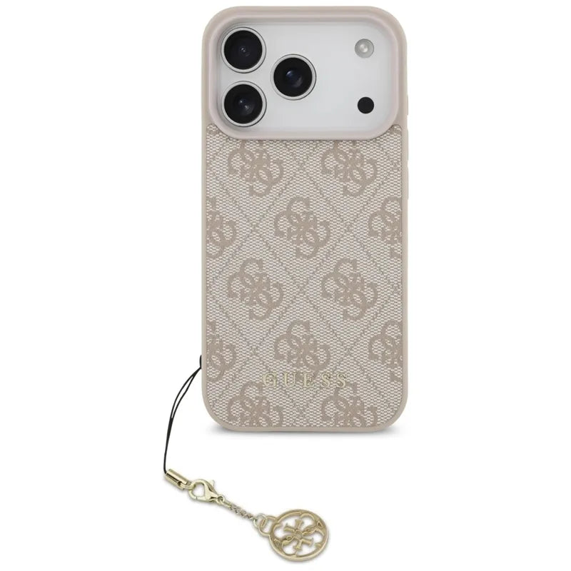 Guess 4G Charms kolekcijos MagSafe dėklas - iPhone 17 Pro (rožinis)
