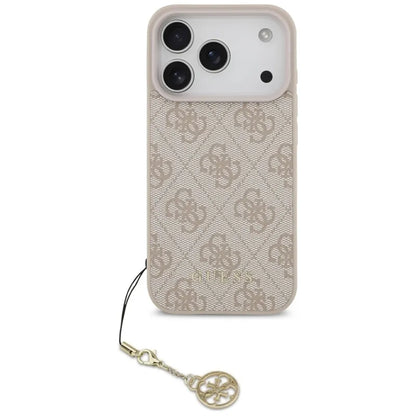 Guess 4G Charms kolekcijos MagSafe dėklas - iPhone 17 Pro (rožinis)