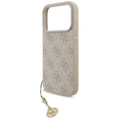 Guess 4G Charms kolekcijos MagSafe dėklas - iPhone 17 Pro (rožinis)