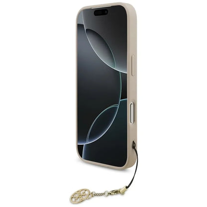 Guess 4G Charms kolekcijos MagSafe dėklas - iPhone 17 Pro (rožinis)