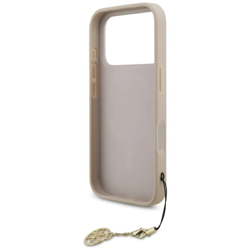 Guess 4G Charms kolekcijos MagSafe dėklas - iPhone 17 Pro (rožinis)