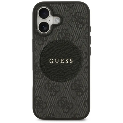 Guess 4G Circle Classic Logo MagSafe dėklas – iPhone 17 (juodas)