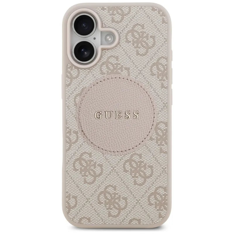 Guess 4G Circle Classic Logo MagSafe - Dėklas iPhone 17 (rožinis)