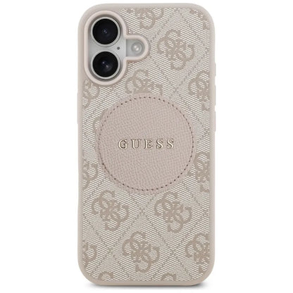 Guess 4G Circle Classic Logo MagSafe - Dėklas iPhone 17 (rožinis)