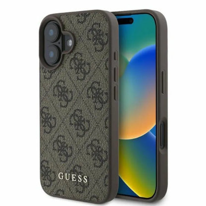Guess 4G Classic - Dėklas iPhone 16 (rudas)