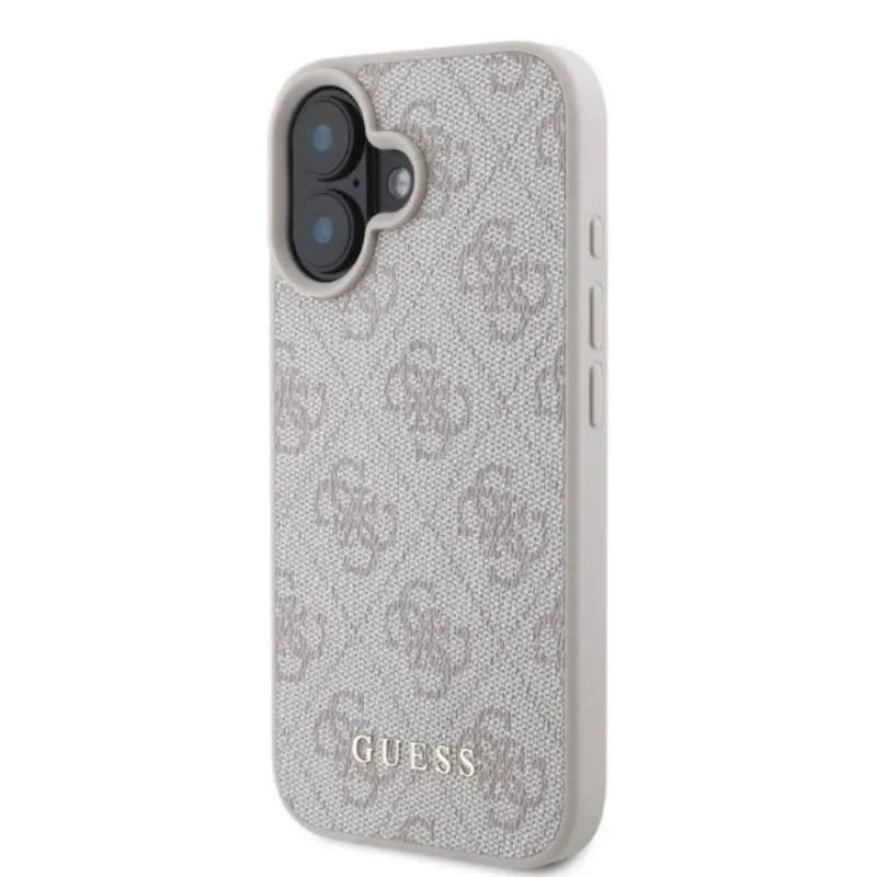 Guess 4G Classic – dėklas, skirtas „iPhone 16“ (rožinis)