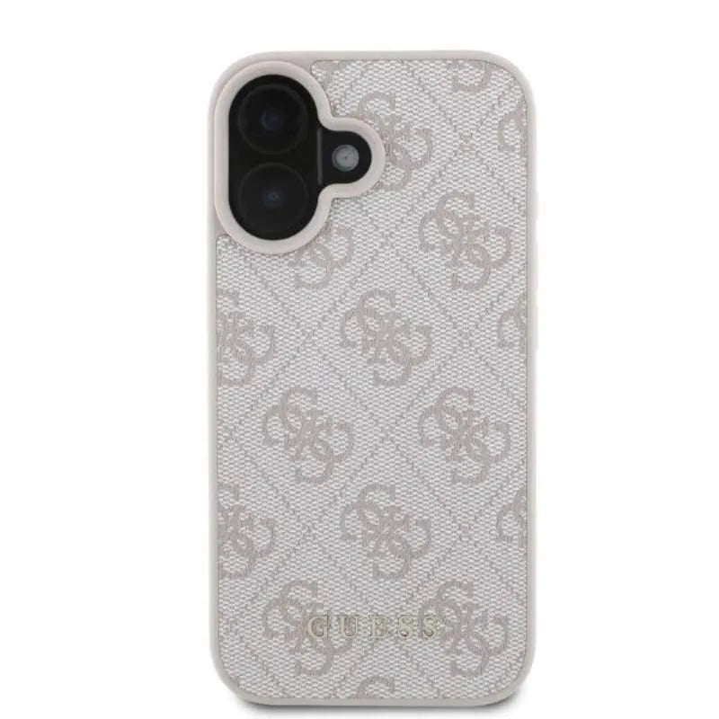 Guess 4G Classic – dėklas, skirtas „iPhone 16“ (rožinis)