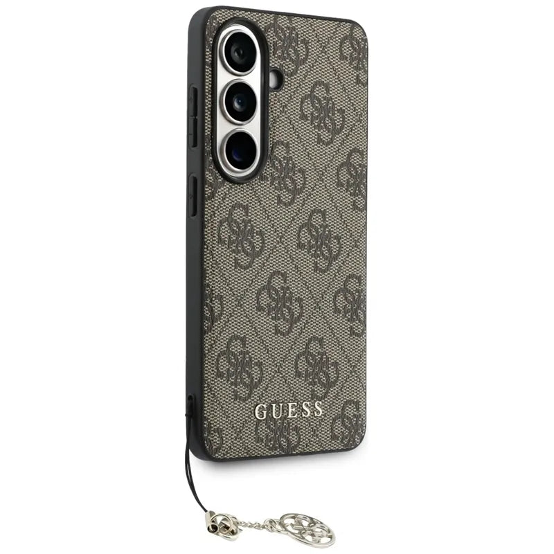 Guess 4G Classic Logo Charm MagSafe dėklas Samsung Galaxy S26 (Rudas)