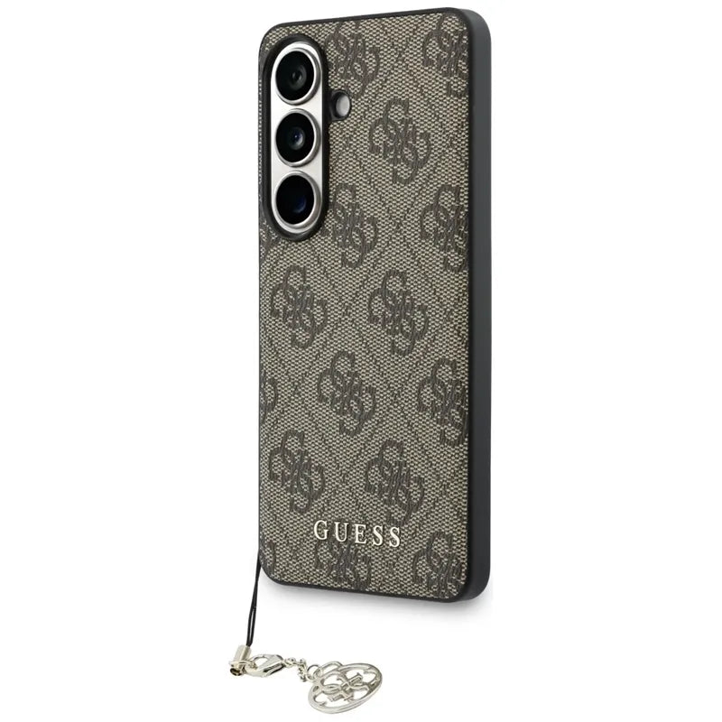 Guess 4G Classic Logo Charm MagSafe dėklas Samsung Galaxy S26 (Rudas)