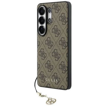 „Guess“ 4G Classic Logo Charm MagSafe dėklas – Samsung Galaxy S26 Ultra (rudas)
