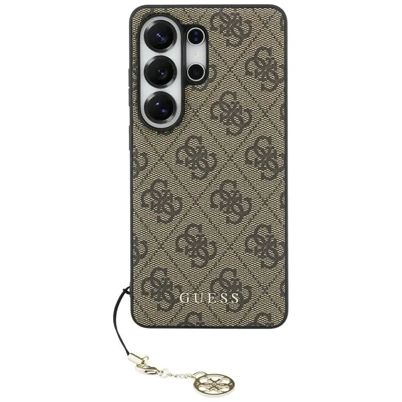 „Guess“ 4G Classic Logo Charm MagSafe dėklas – Samsung Galaxy S26 Ultra (rudas)