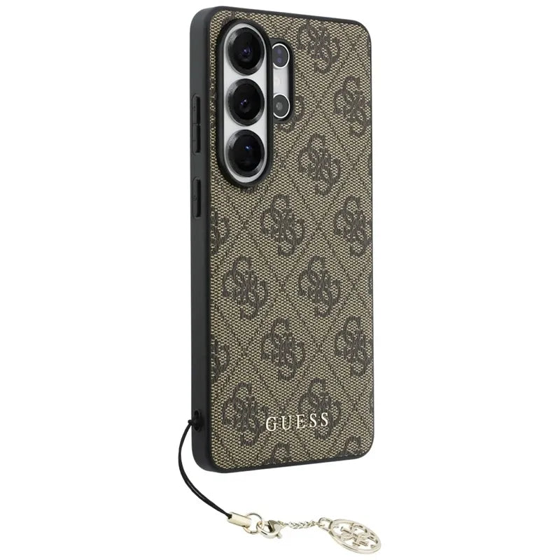 „Guess“ 4G Classic Logo Charm MagSafe dėklas – Samsung Galaxy S26 Ultra (rudas)