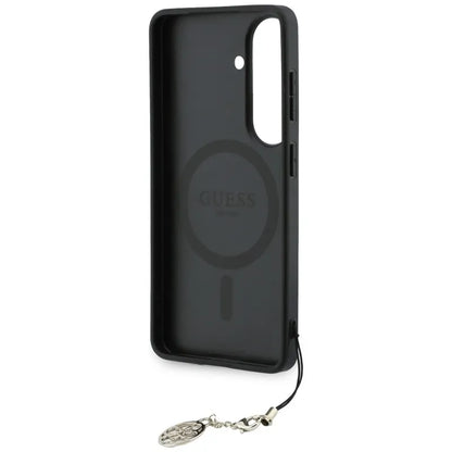 Guess 4G Classic Logo Charm MagSafe - Samsung Galaxy S26 dėklas (Juodas)