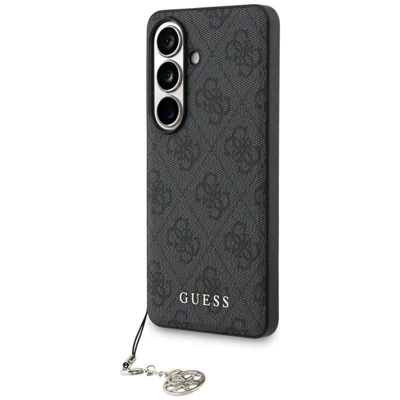 Guess 4G Classic Logo Charm MagSafe - Samsung Galaxy S26 dėklas (Juodas)