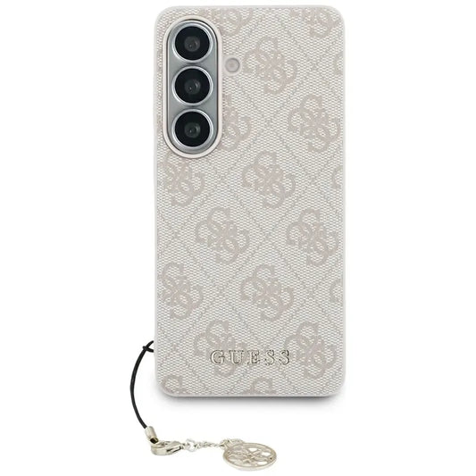 Guess 4G Classic Logo Charm MagSafe - Samsung Galaxy S26 dėklas (Rožinė)