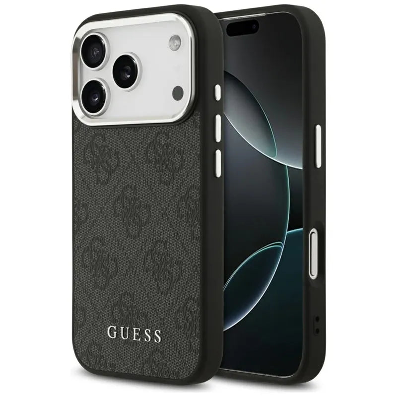 Guess 4G Classic Logo MagSafe - dėklas iPhone 17 Pro (juodas)