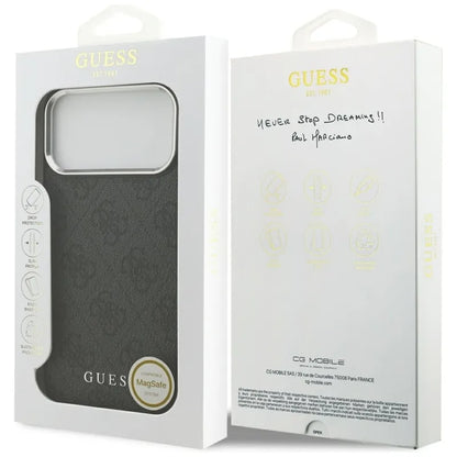 Guess 4G Classic Logo MagSafe – dėklas iPhone 17 Pro Max (juodas)