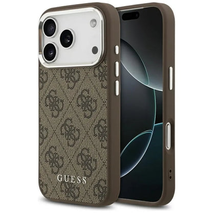 Guess 4G Classic Logo MagSafe – dėklas iPhone 17 Pro Max (rudos spalvos)