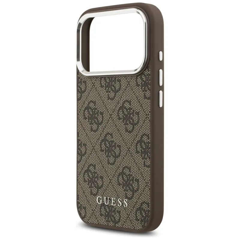 Guess 4G Classic Logo MagSafe – dėklas iPhone 17 Pro Max (rudos spalvos)