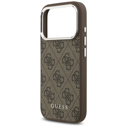 Guess 4G Classic Logo MagSafe – dėklas iPhone 17 Pro Max (rudos spalvos)