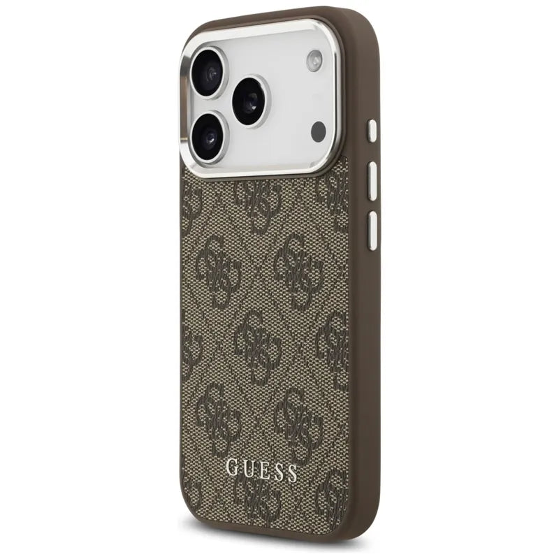 Guess 4G Classic Logo MagSafe – dėklas iPhone 17 Pro telefonui (rudas)